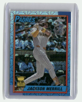 2025 Topps Series 1 Jackson Merrill 1990 35th Chrome Silver Pack 