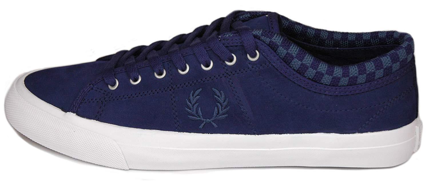 Fred Perry Kendrick Checkerboard Cuff Nubuck Leather Men’s Trainers shoes Fred Perry Kendrick Checkerboard Cuff Nubuck Leather Men’s Trainers shoes