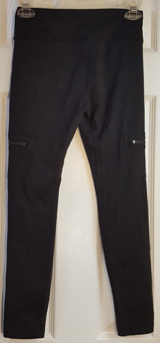 JUSTICE Girls Black Cargo Legging Pull On Elastic Waist Size 10 - Picture 2 of 5