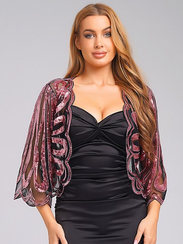 Damen Bolero Leichtgewichtig Kleidungs-Zubehör Feminin Schal Auffällig Capelet - Bild 64 von 89