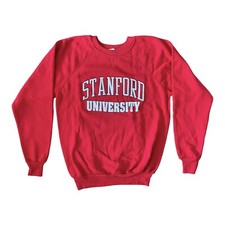 VTG 80s 90s Stanford University 20/20 Sport Red Raglan Crewneck Sweatshirt XL