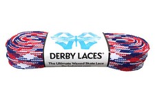 Red, White, and Blue - USA - Derby Laces Waxed Roller Derby Skate Lace in 45,...