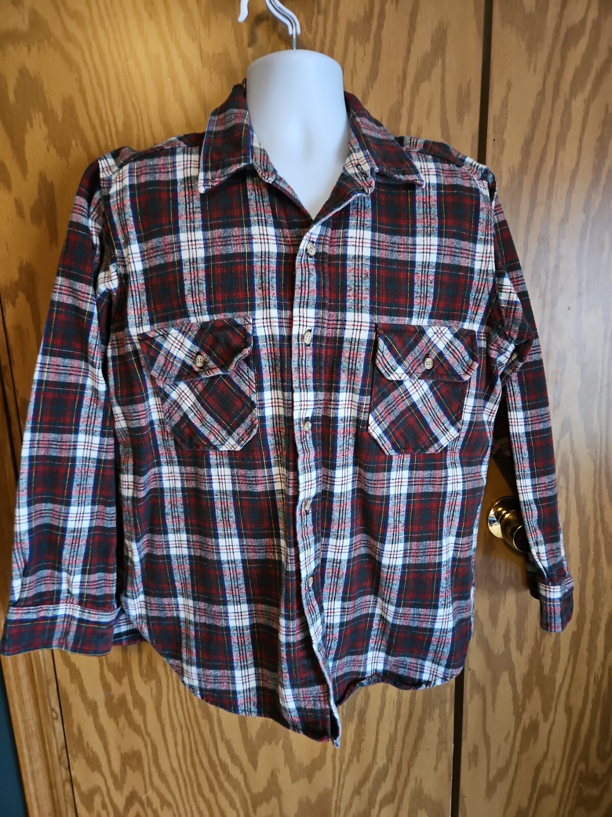 Vintage USA Made Plaid Button Down Woolrich Shirt Size XL Read Description