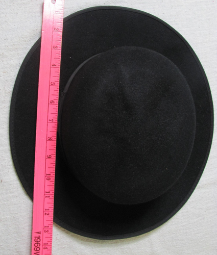 AUTHENTISCHER SCHWARZER AMISH MILLER HUT GRÖSSE 7 1/8 LANG OVAL HALLOWEEN KOSTÜM USA Sehr guter Zustand - Bild 11 von 13