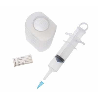 30 - Enteral Irrigation Kit w/ Piston Syringe (60ml) & 500cc Graduated