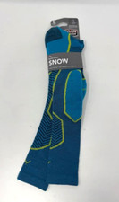 DARN TOUGH ' OVER THE CALF SNOW SOCKS ' WOMENS LARGE ' BLUE/GREEN ' 10-11.5