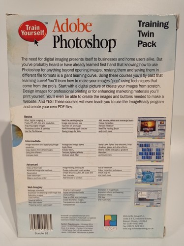 Pair of BVG Train Yourself Twin Pack's Windows & Adobe Photoshop Training CD-ROM - Photo 9/13