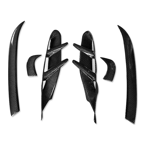 Front Bumper Air Intake Spoiler Cover Real Carbon Fiber For Porsche Taycan 20-22 - Picture 3 of 5