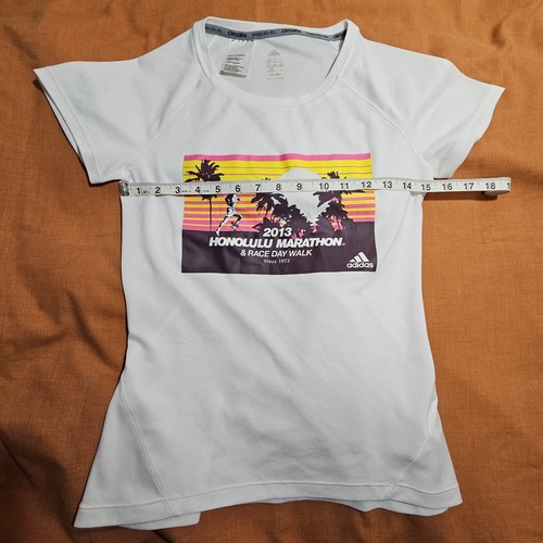 Adidas 2013 Honolulu Marathon T-shirt Womens Size XS Dri-Fit White 55710A - Picture 4 of 13