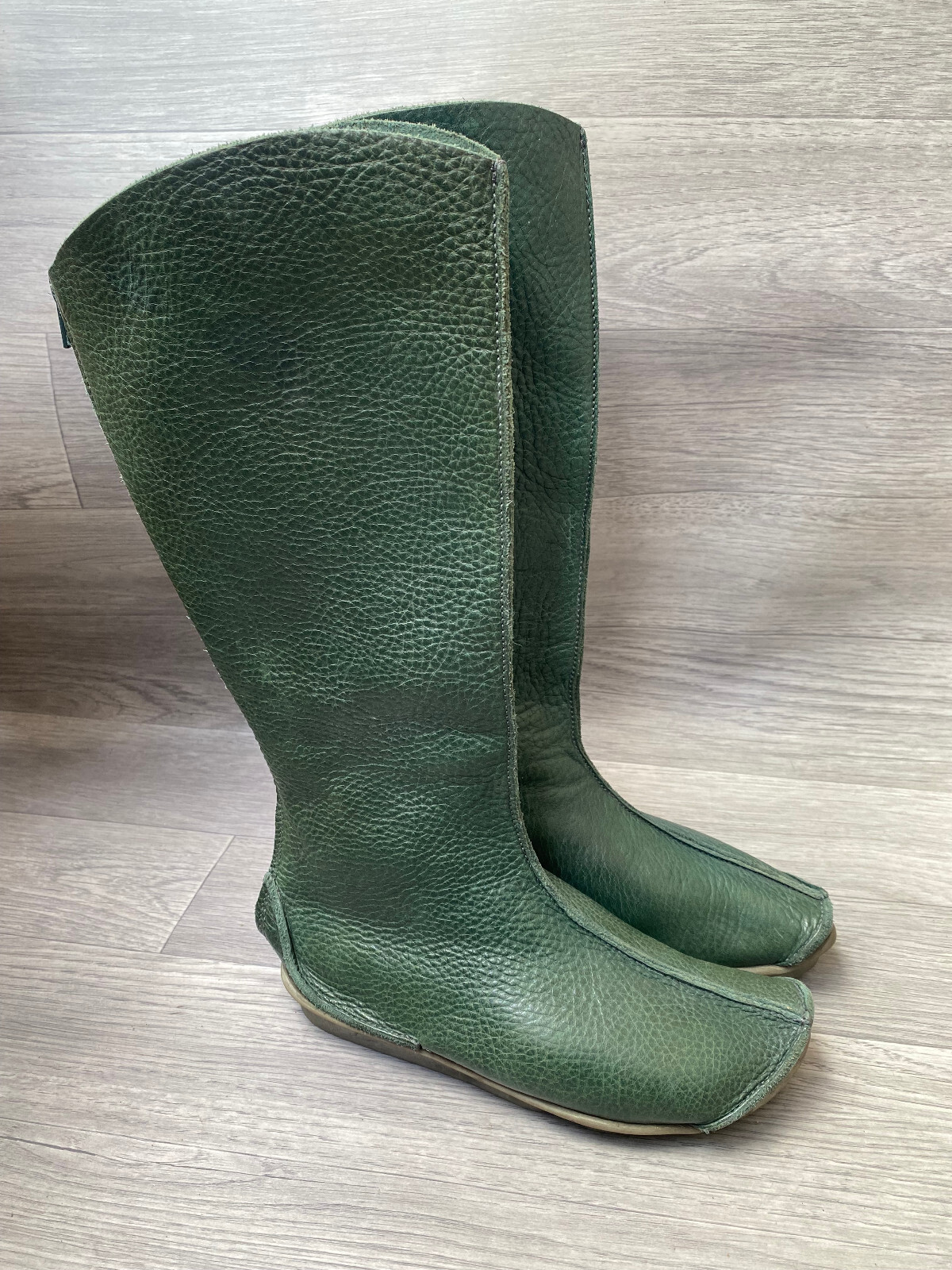 Trippen tall rding green learher   zip-up boots sz 36 US 5.5 image 8