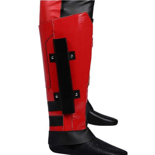 Deadpool 3 Wade Wilson Cosplay Costume Jumpsuit Mask Bright Red Full Suit Outfit - Picture 9 of 26