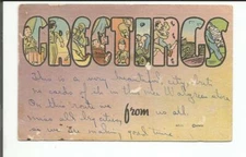 GREETINGS POSTCARD WITH MILITARY SCENES 1943