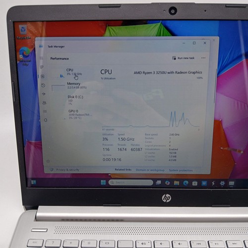 HP 14-dk1022wm 14-dk1022wm 14" Ryzen 3 3250U 2.6GHz 4GB RAM 128GB SSD - Bild 3 von 14