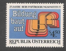 Austria #1304 (A694) VF MNH - 1985 4.50s Vocational Training Inst., 25th Anniv. 