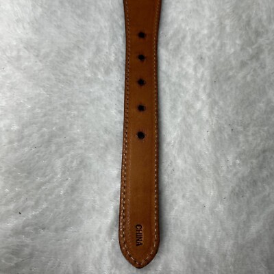 Vintage 1996 Brighton Brown Embossed Leather Belt Sz S  display picture 1