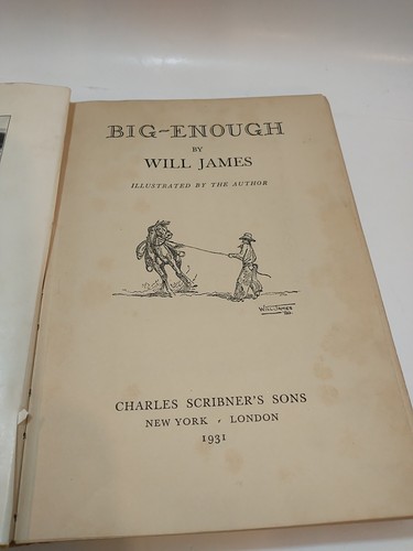 Vintage Will James BIG-ENOUGH 1st Edition Printing 1931 Book - Picture 15 of 21