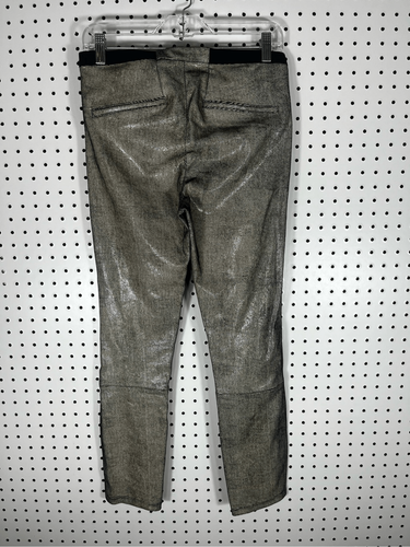 Helmut Lang Lamb Leather Rift Embossed Snakeskin Leggings Pants size 4 - Picture 4 of 10