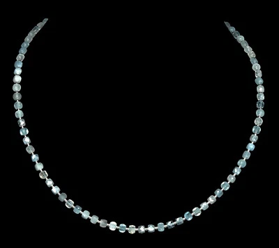 Aquamarin Kette - blaue Halskette - 925 Silber - Edelstein-Collier V419 - Bild 1 von 4