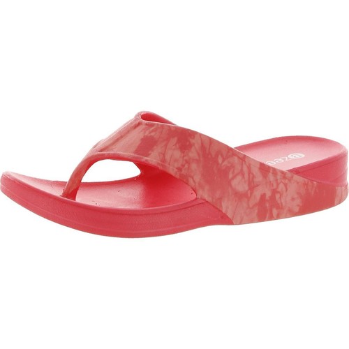 Bzees Womens Villa Print Pink Slip On Flip-Flops Shoes 10 Medium (B,M) BHFO 2232