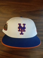 NY Mets Fitted Hat Size 7 1/2 New Era 50th Gold 1969 World Series Side Patch 