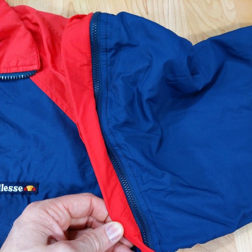 Vintage 90s Ellesse Full Zip Windbreaker Track Jacket Unisex Med color block - Picture 9 of 11