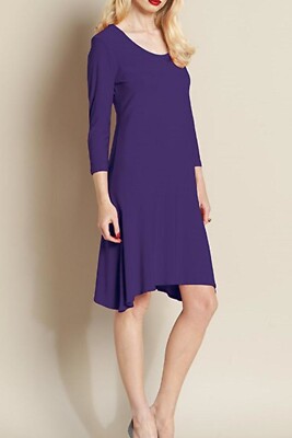 NWT Clara Sunwoo Purple knee length Dress 1x