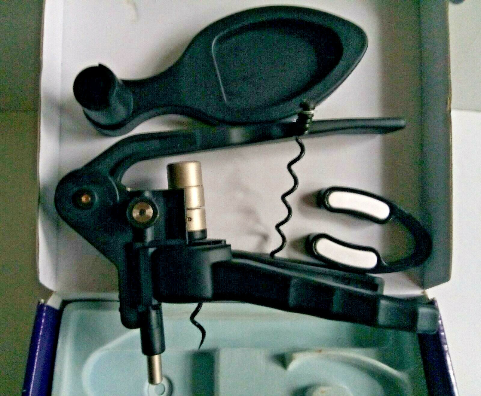 Vintage Wine Opener Professional Corkscrew Foil Cutter Black Cork