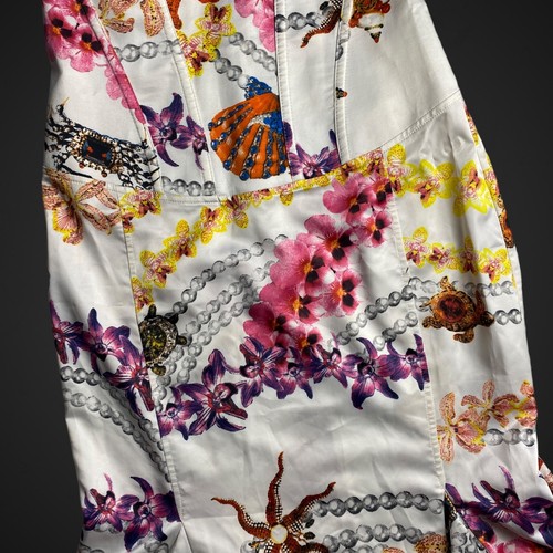 NEW! Roberto Cavalli SS 2005 Vintage Floral Sea MERMAID DRESS SUIT Size 42IT S-M - Picture 6 of 14