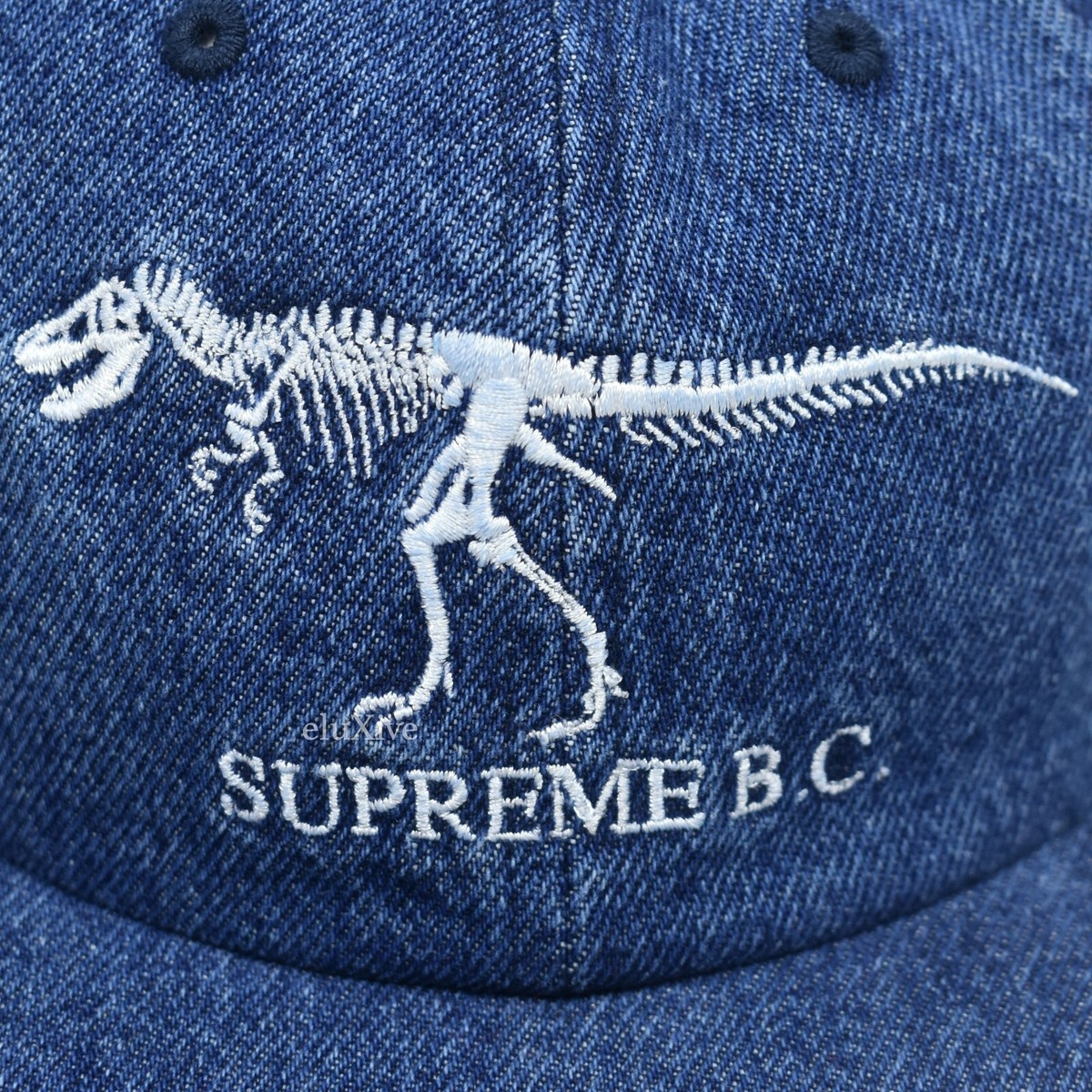 NWT Supreme B.C BC Dinosaur T-Rex Logo Denim Hat 6 Panel NWT Supreme B.C BC Dinosaur T-Rex Logo Denim Hat 6 Panel