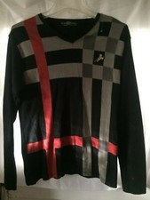 Men's Michelangelo Long sleeve shirt 2XL V-neck  horse logo Rome Pima Cotton