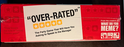 Over-Rated By The Creators Of What Do You Meme Party Card Game Overrated New - Picture 3 of 6