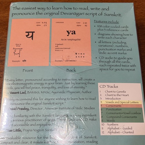 108 Sanskrit Flash Cards With CD By Nicolai Bachman, M.A. Devanagari Rare HTF - Picture 5 of 6