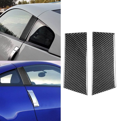 Real Carbon Fiber B Pillar Cover Set for 2003-2006 Nissan Fairlady 350z Z33 - Picture 2 of 8