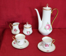 Alboth & Kaiser Alka Kunst Kaffeeservice Blumenmuster Rose sehr guter Zustand