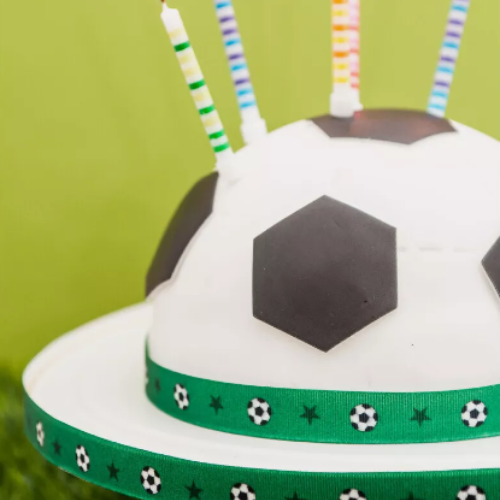 Football Star Ribbon Width 15mm Birthday cake, Celebration, Craft Ribbon - Picture 2 of 2