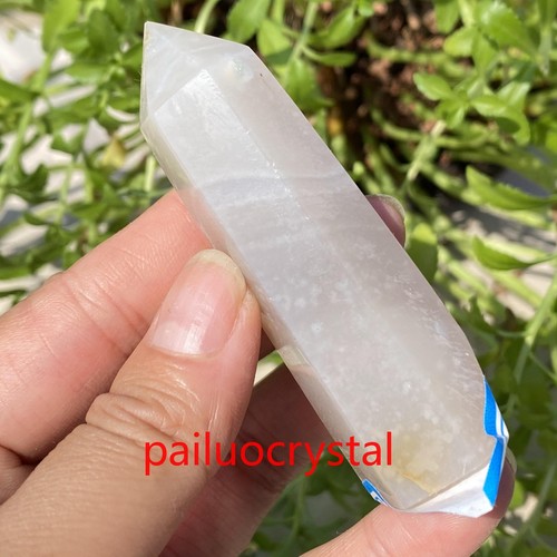 62g natürliche Kirschblüte Achat Obelisk Quarz Kristallspitze Reiki Heilung 74 mm - Bild 5 von 7