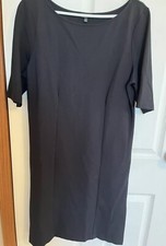 Women’s Talbots Classic Black Sheath Dress, Size 16, Short Sleeve