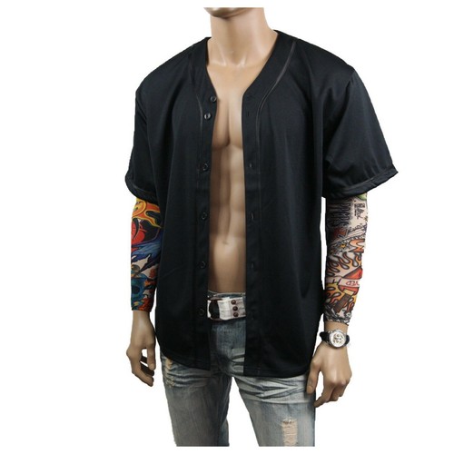Mens Baseball Jersey Raglan Stripe Sports Uniform Team Hipster Tee Casual S-3X - 第 79/155 張圖片