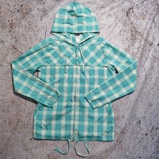 Patagonia Sun Jacket Lightweight  Womens Green White Check Size L