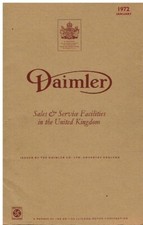 DAIMLER SOVEREIGN S1 (XJ6 SHAPE) DS420 LIMOUSINE JAN '72 SALES & SERVICE BOOKLET