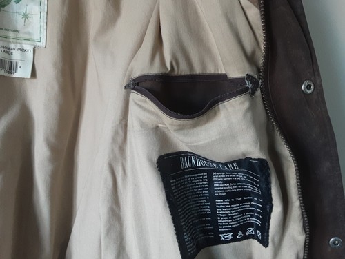 Chaqueta Barbour Backhouse Bushman para hombre talla XL. Abrigo de cera marrón cremallera completa - Imagen 18 de 24