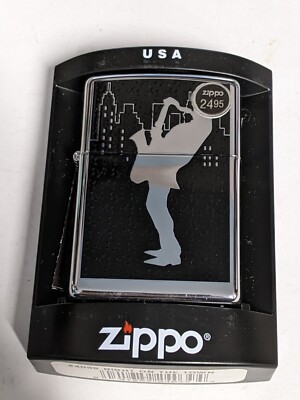 ZIPPO 2007 NIGHT ON THE TOWN JAZZ POLISHED CHROME LIGHTER SEALED IN BOX R779