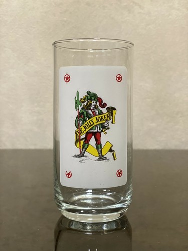 6 Vintage Playing Card Glass Highball Tumblers Retro Bar Ware Game Night Poker - Picture 6 of 12