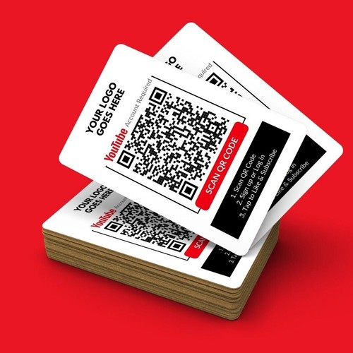 100 biglietti da visita con biglietto da visita Youtube, design codice QR logo, iscriviti - Foto 6 di 8