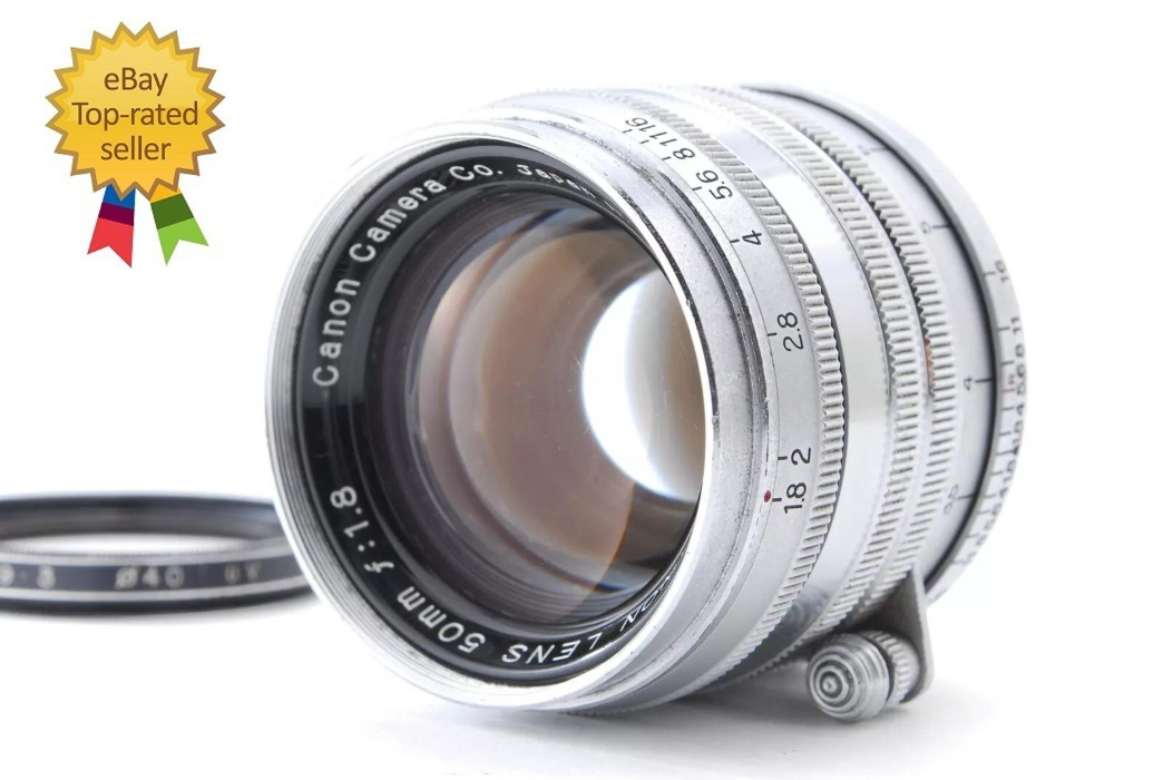 Canon 50mm f/1.8 LTM レンズ 日本製 L39 EXC+5】Canon 50mm f/1.8 Silver Lens LTM L39 Leica Screw