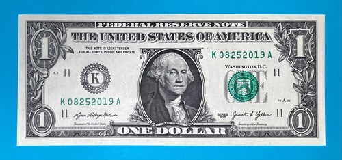 August 25, 2019 (К 08252019 A) BIRTHDAY Note $1 One Dollar Bill *UNC* - Picture 2 of 4