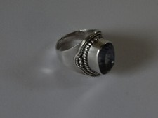 blue stone- India 925 Sterling Silver Ring SA size 8