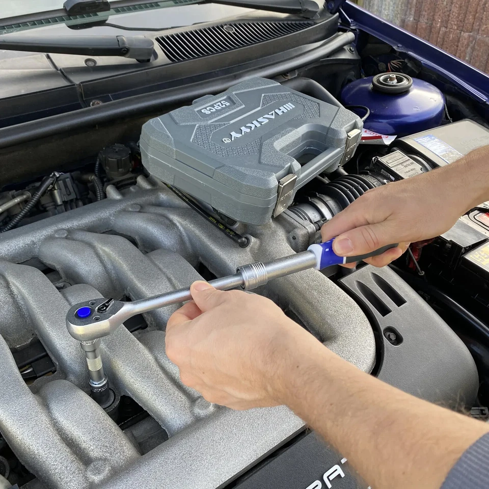 Teleskop-Knarre-Ratsche ausziehbar Gelenk Umschaltknarre 1/4 1/2 3/8 Zoll 72Z - Bild 4 von 4