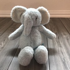 Manhattan Toy Blue Pattern Pals 14  Elephant Polka Dot Ears Plush Lovey EUC