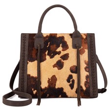 Wrangler By Montana West Purse Western Cowhide Purse Horsehair Tote Handbag Boho